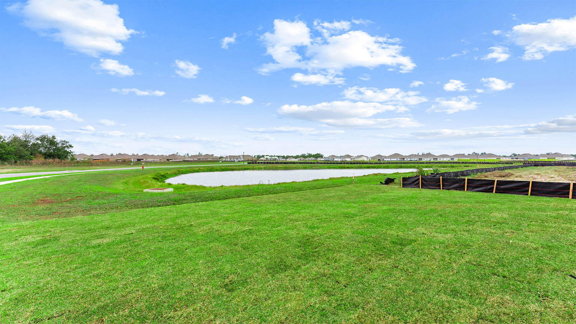 Back yard with water view.