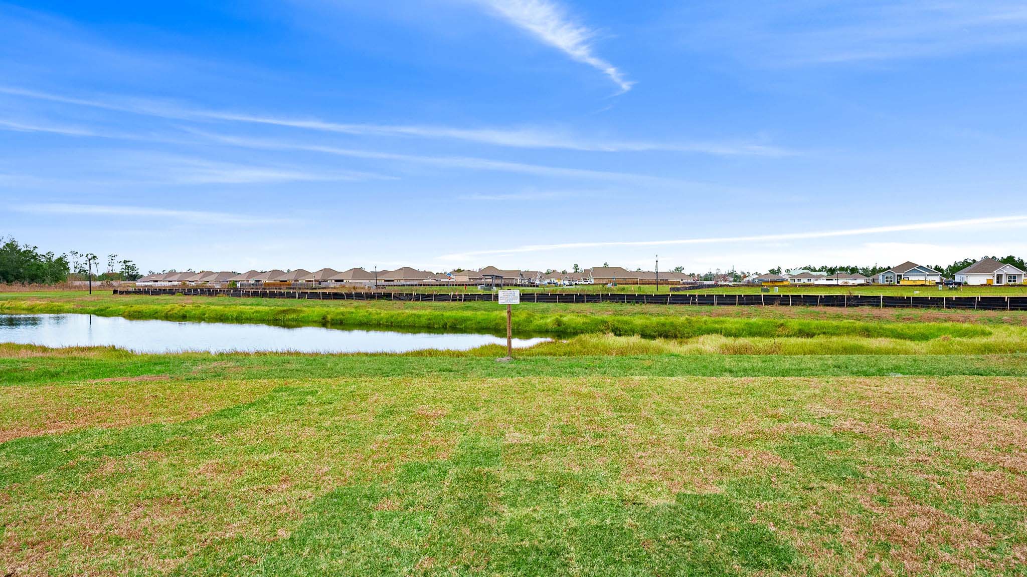 Back yard view of water.