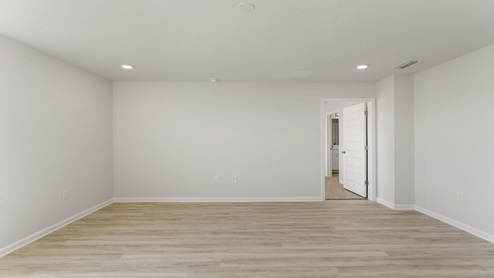 Living room with EVP flooring.