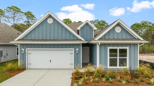 Kennedy Floor Plan at Pine Creek with two-car garage and Hardi siding.