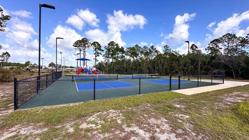 Pickleball Court and playground at Palmetto Bluff.