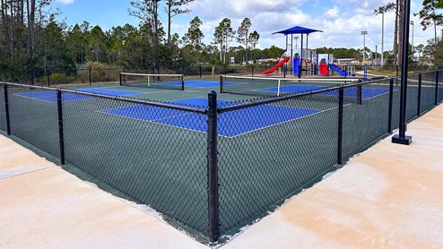 Pickleball Court and playground at Palmetto Bluff.