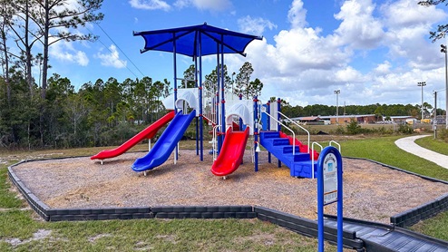 Pickleball Court and playground at Palmetto Bluff.