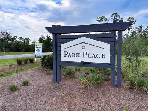 Park Place entrance sign in Panama City, Florida.
