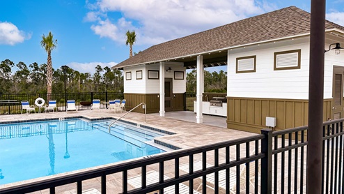 Community Pool and outdoor grill at Park Place.