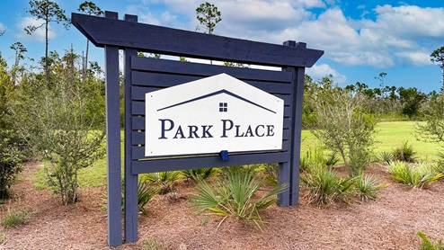 Park Place entrance sign in Panama City, Florida.