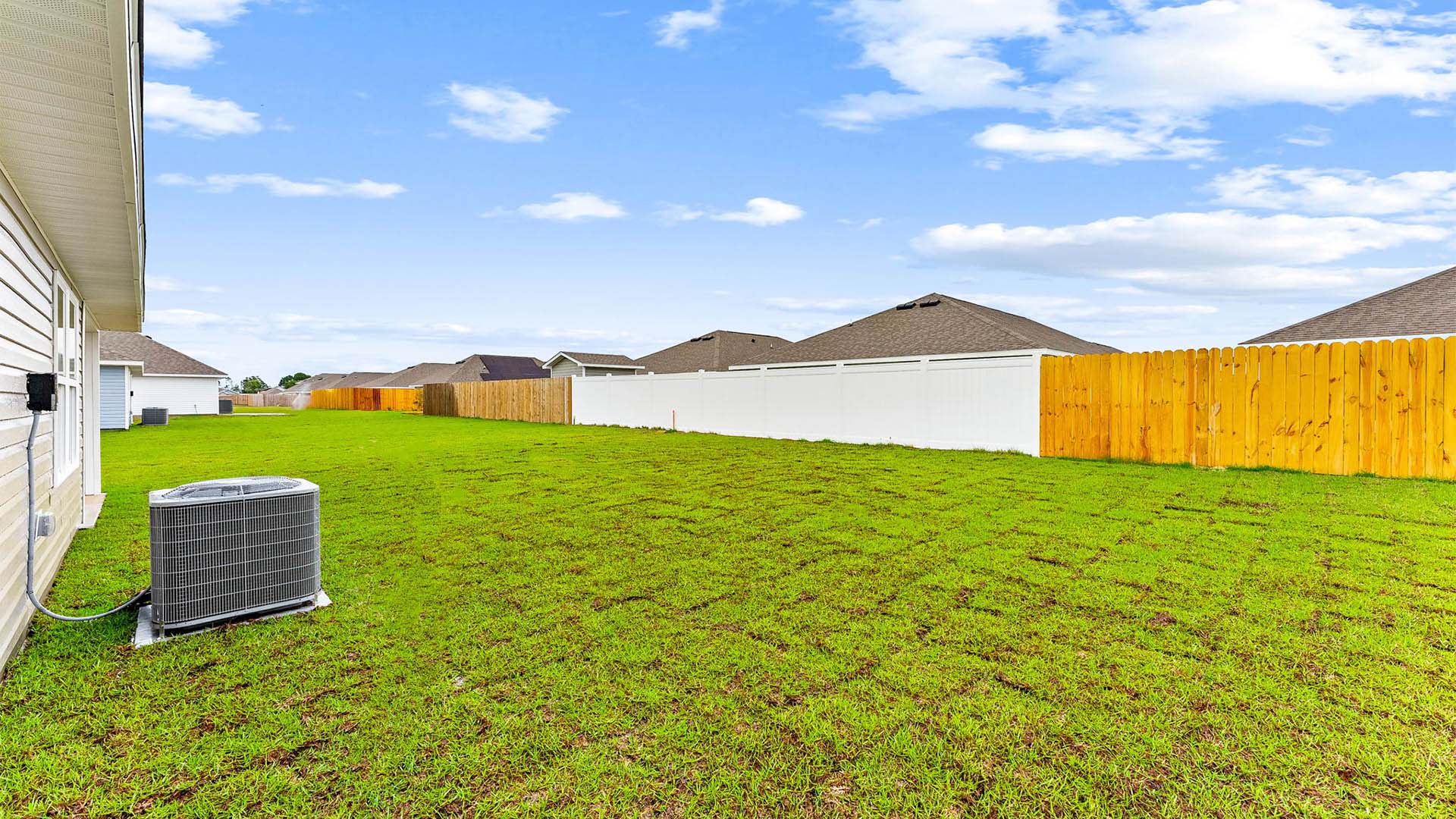 Cali floor plan at Park Place rear of home with covered rear patio.