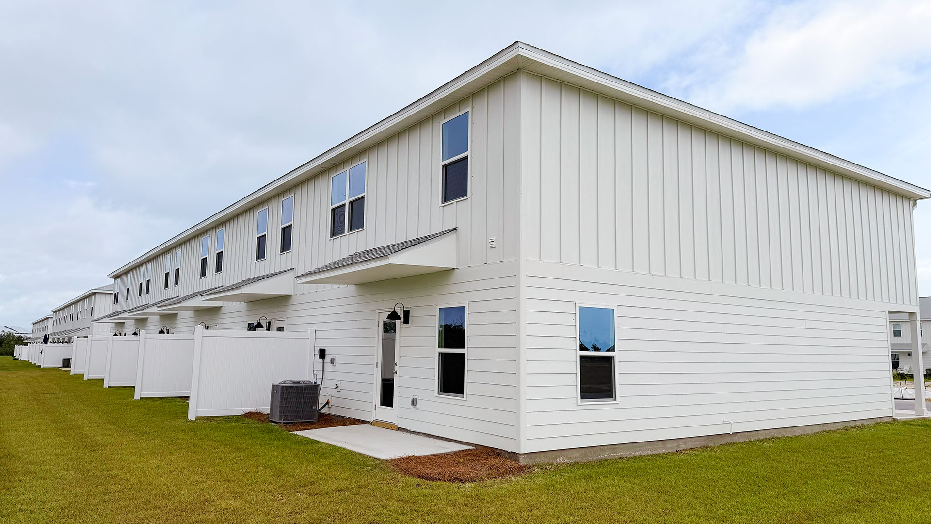 Rear view of Sabal Townhomes.