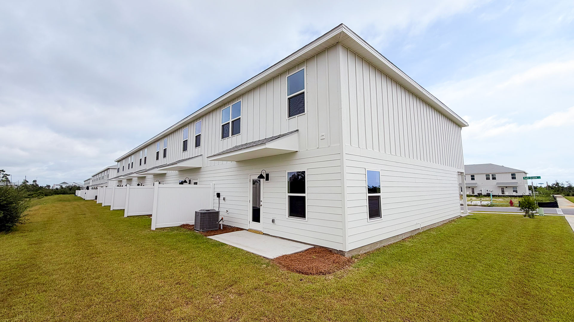 Rear view of Sabal Townhomes.