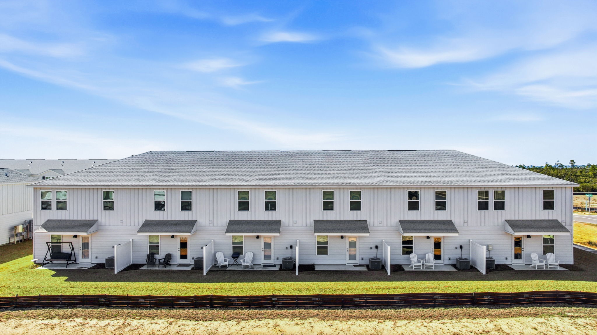 Rear view of Sabal Townhomes.