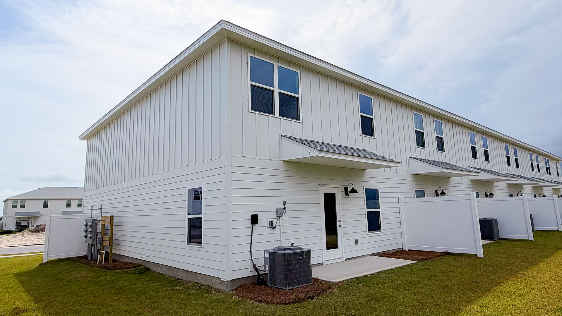 Rear view of Sabal Townhomes.