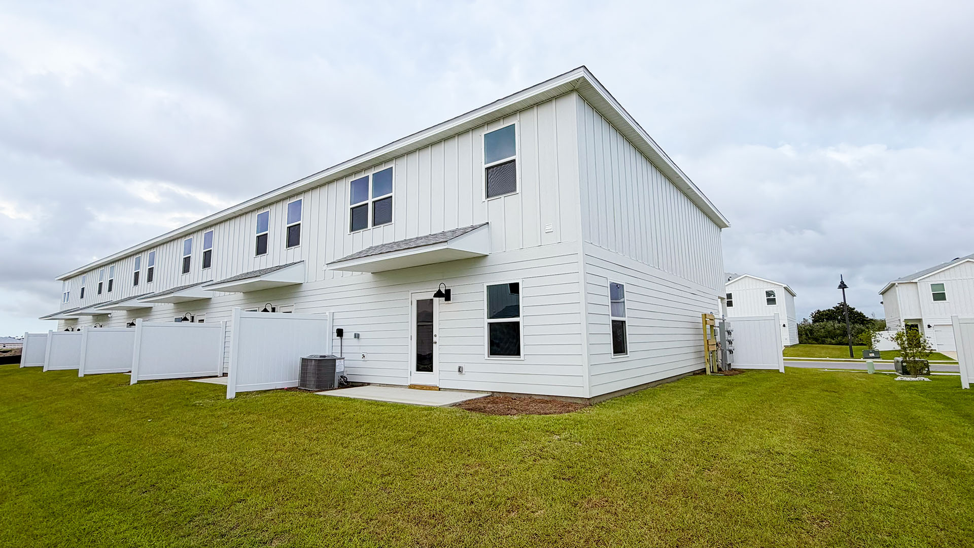 Rear view of Sabal Townhomes.