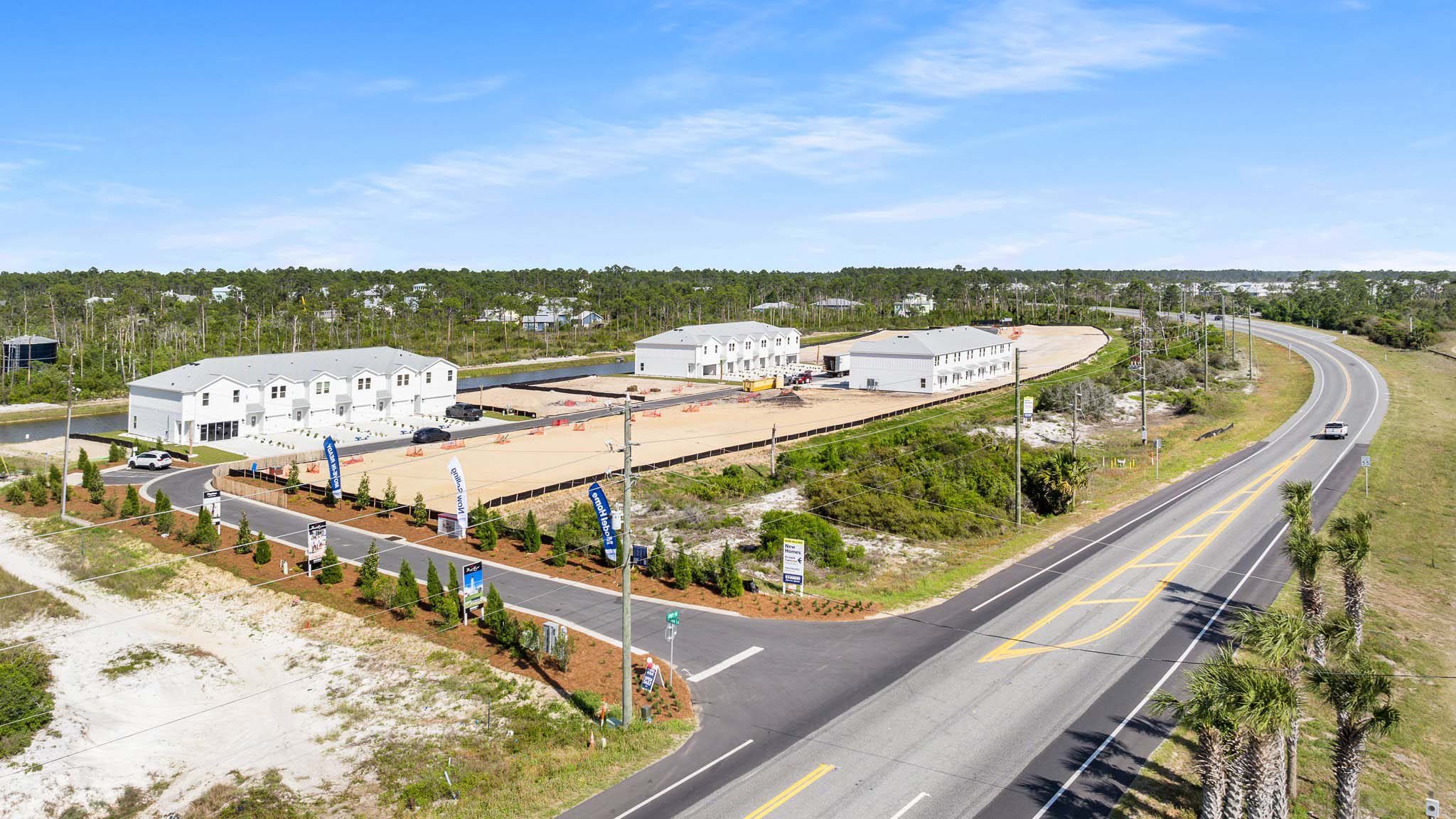 Aerial view of WindMark Townhomes.