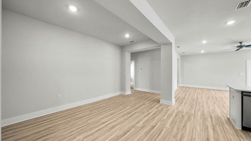 Dining room with EVP flooring.