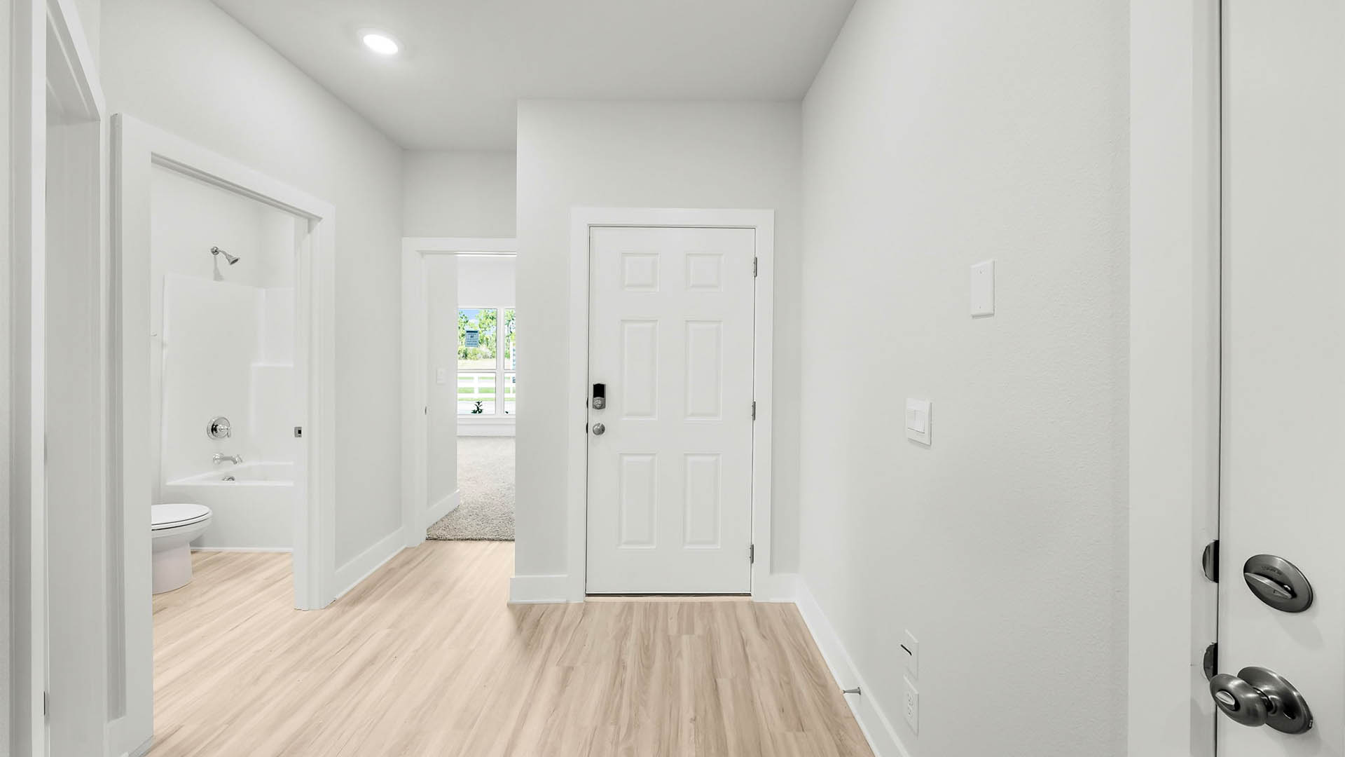Front entrance hallway with EVP flooring.