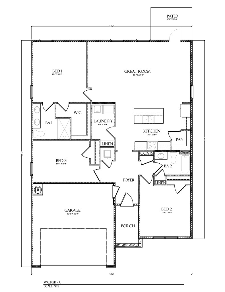 Walker A floor plan.