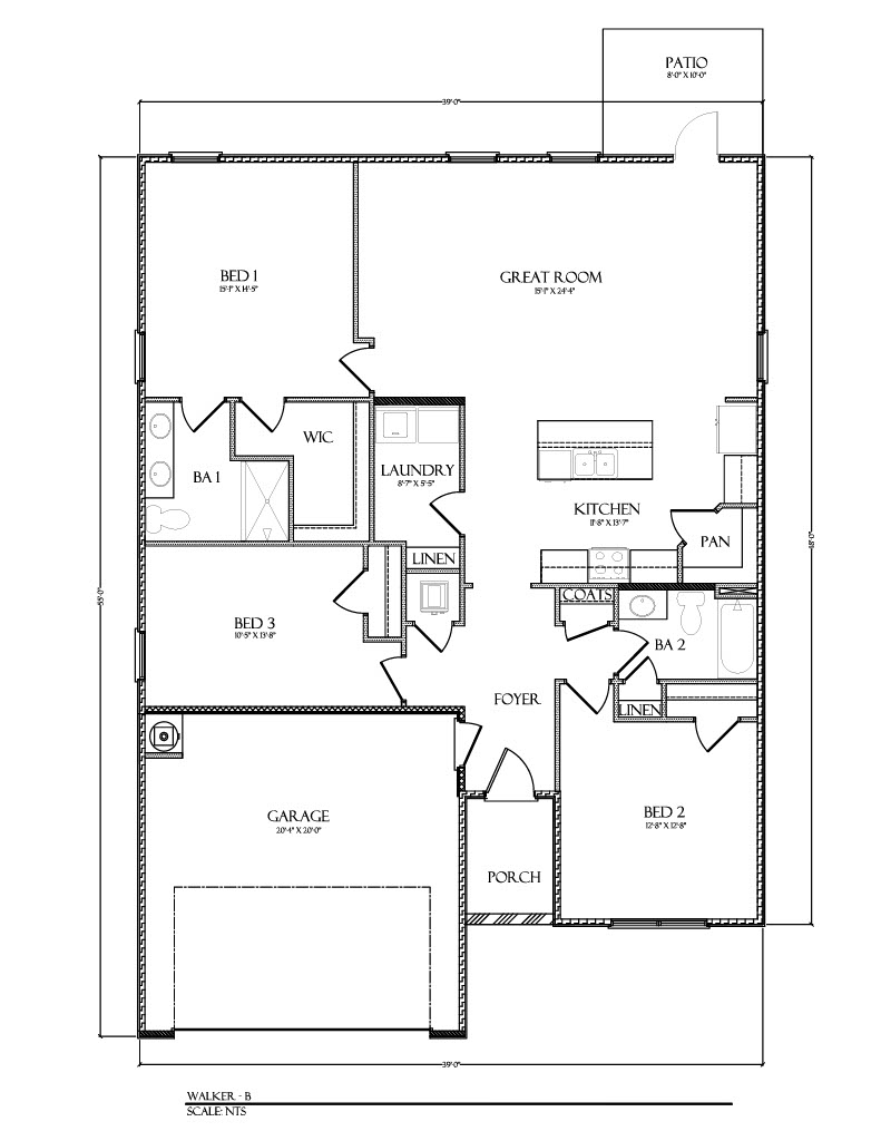 Walker B floor plan.