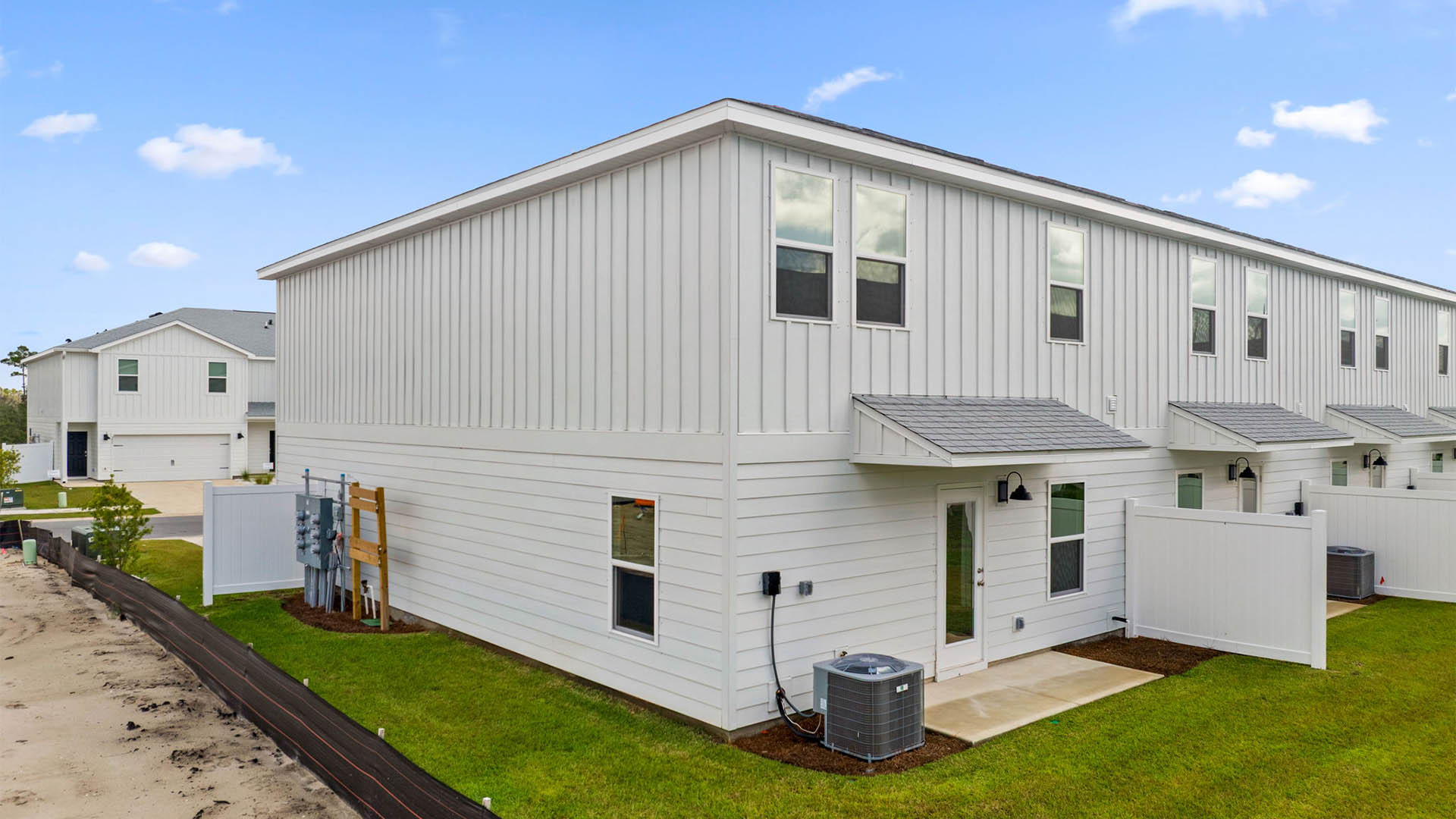 Rear view of Sabal Townhomes.