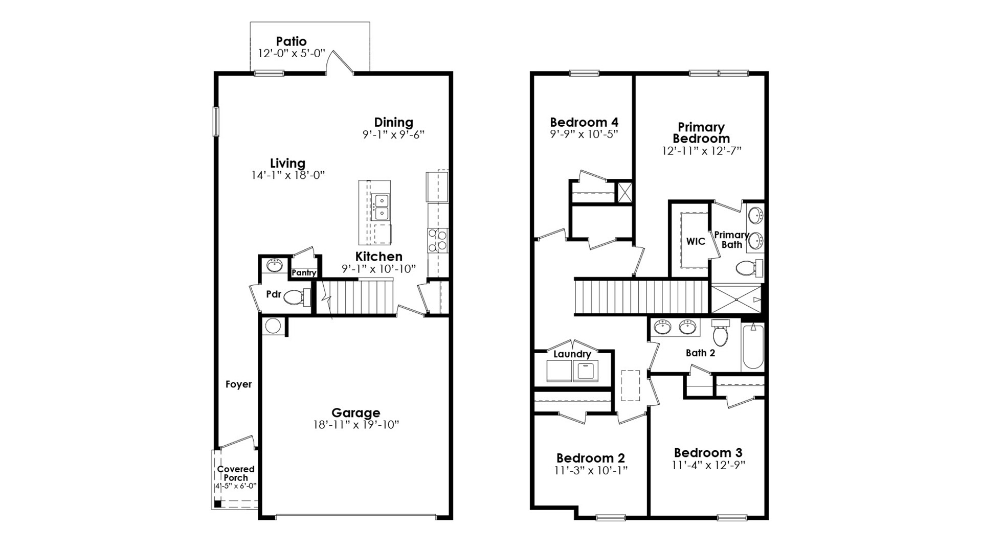 Exterior unit floor plan.