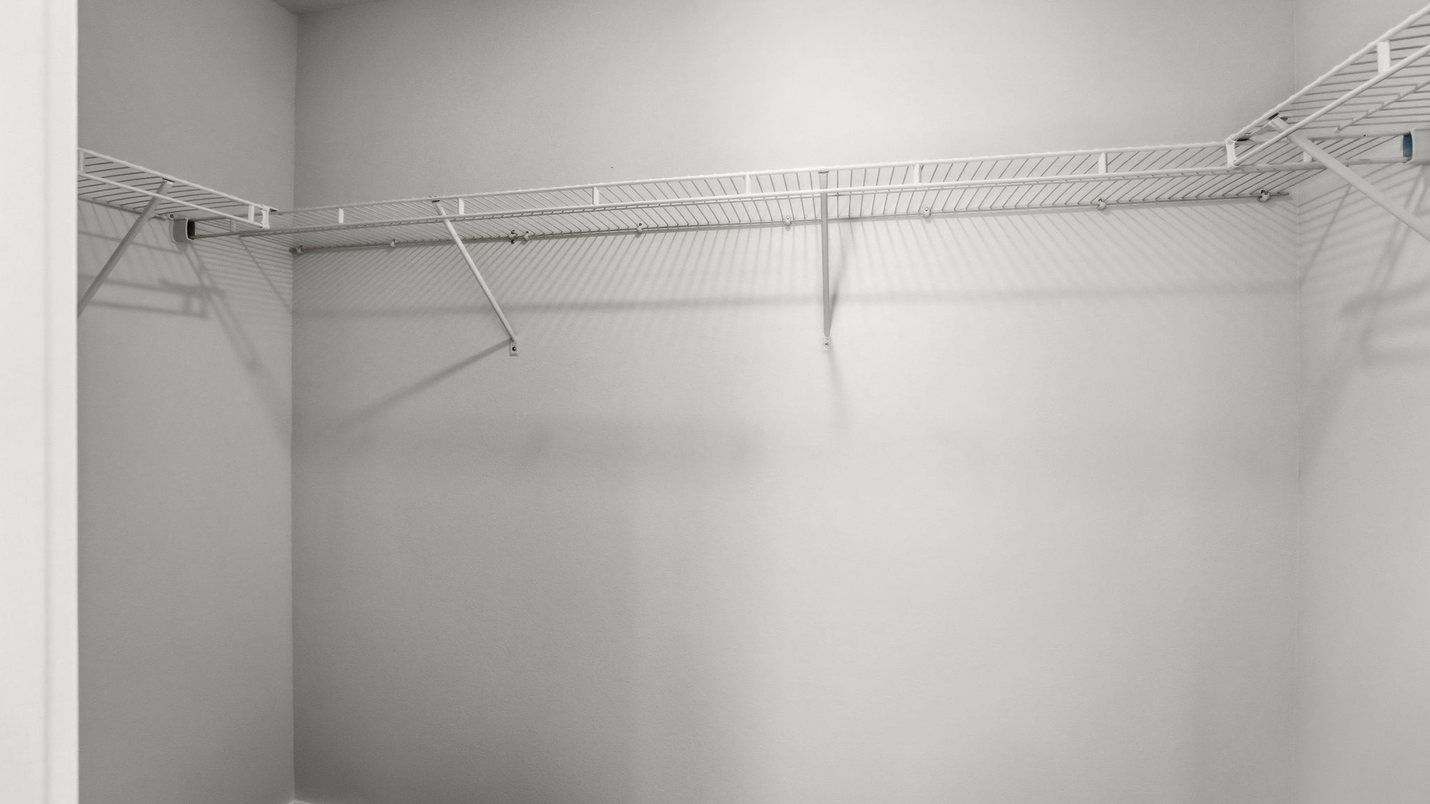 Closet with shelving.