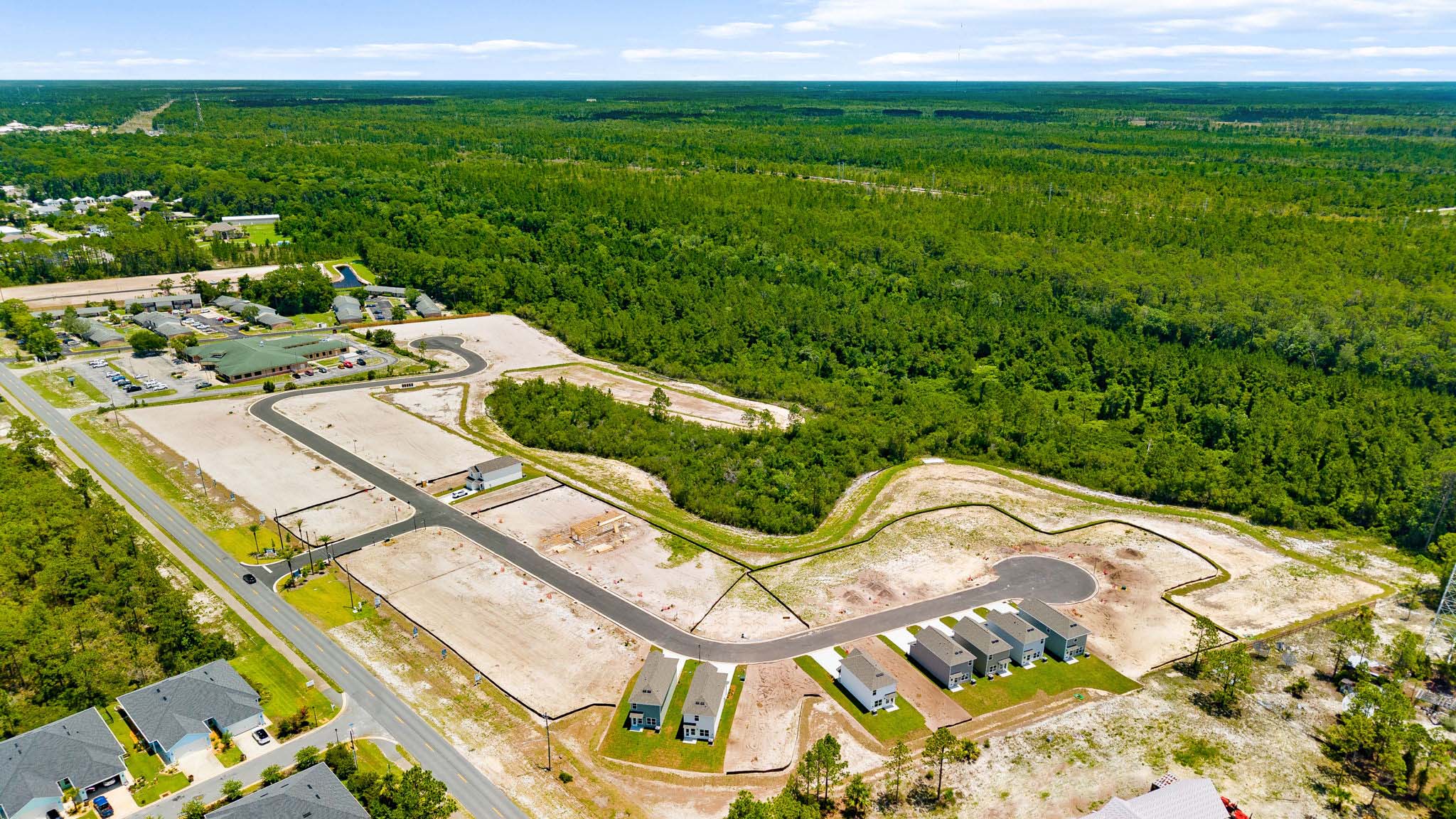 Aerial photo of community.