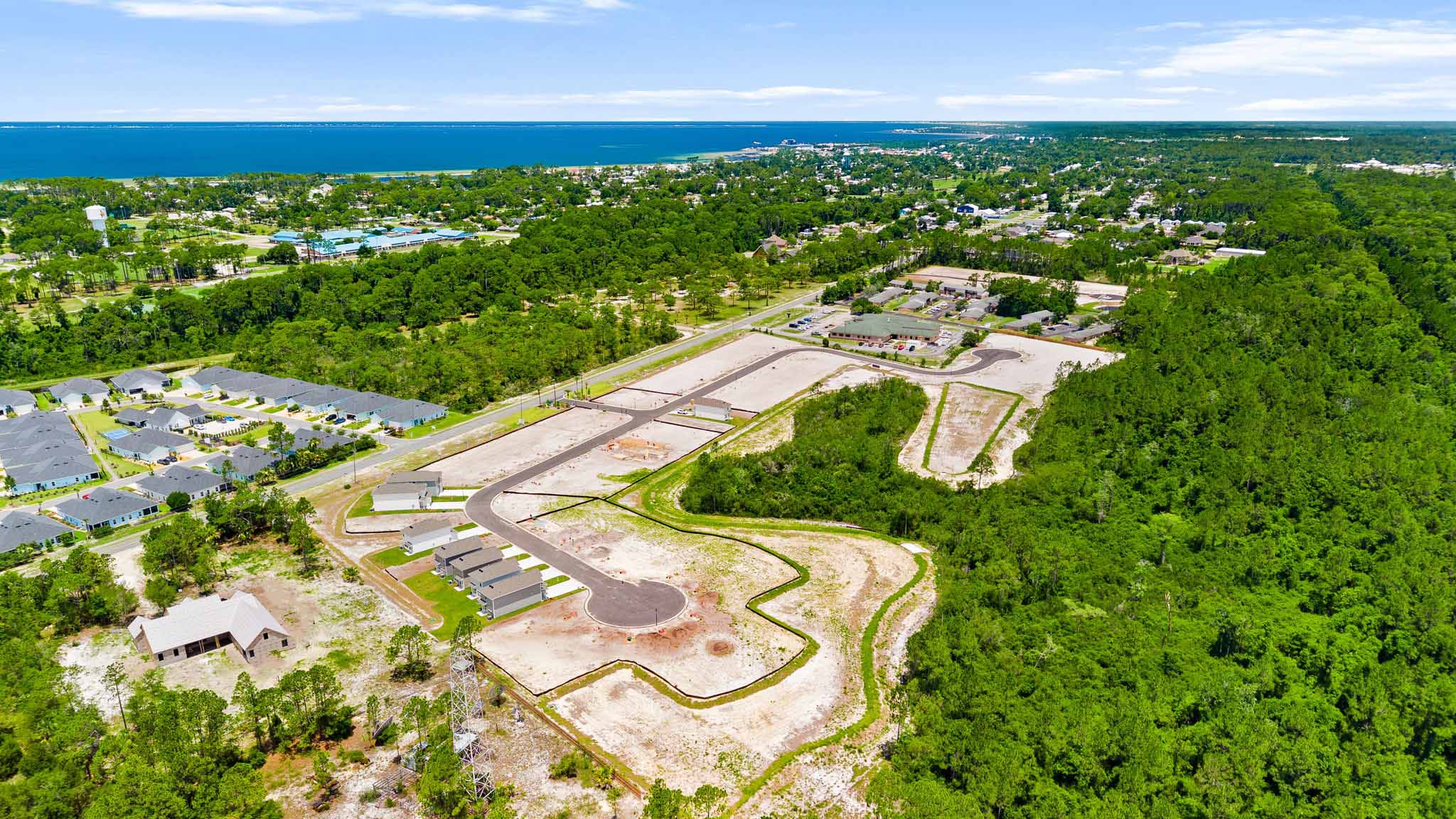 Aerial photo of community.