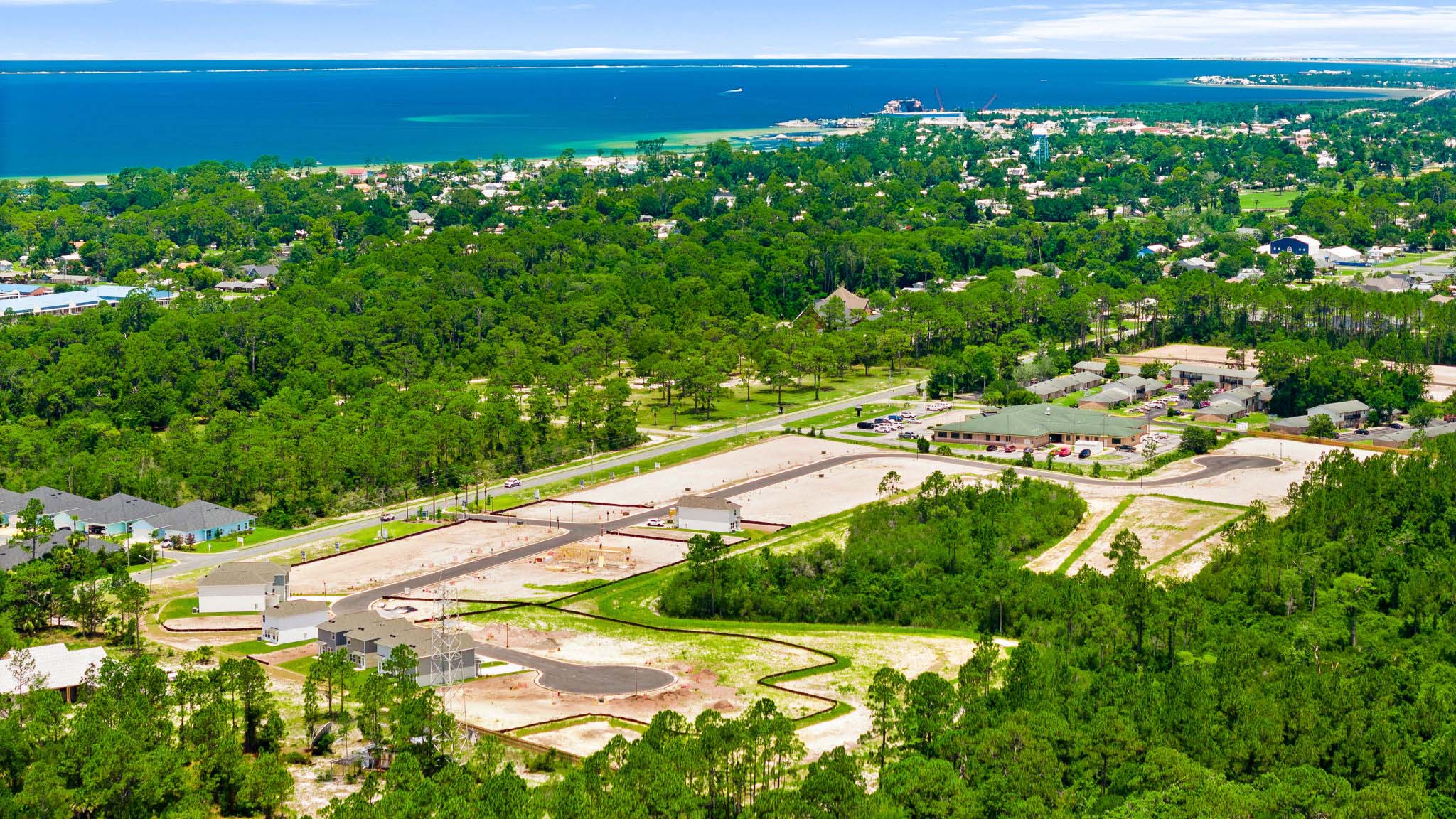 Aerial photo of community.