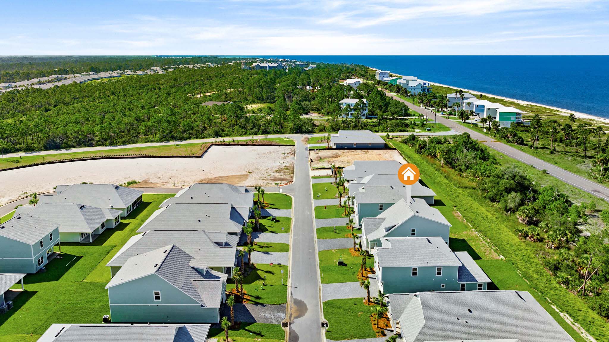 Aerial view of Islamorada plan.