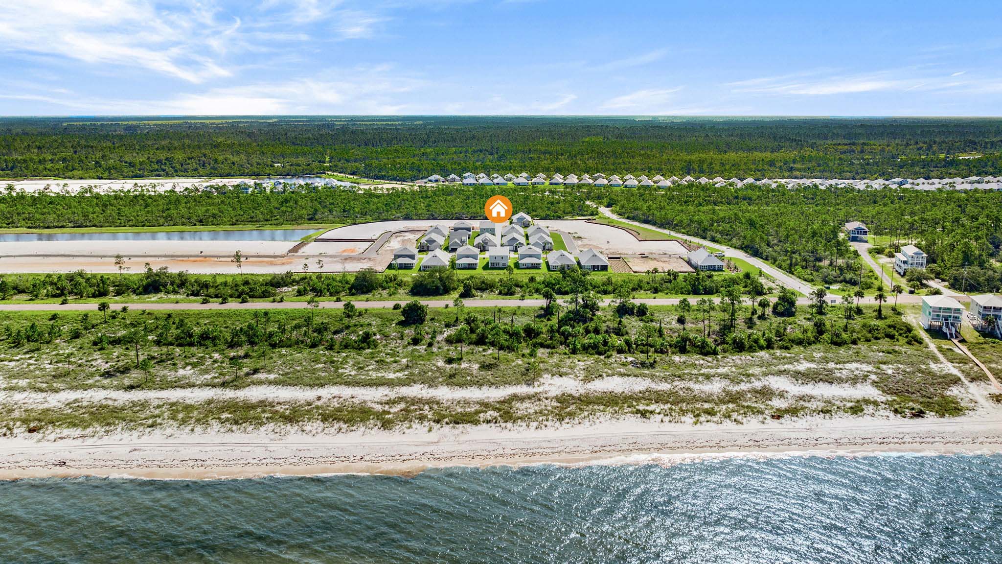 Aerial view of WindMark Beach.