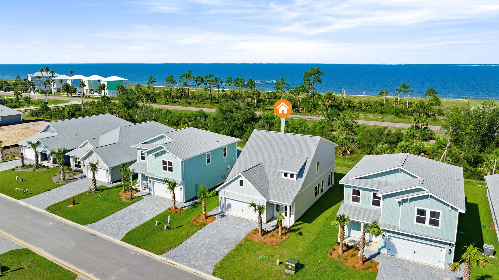 Aerial view of Islamorada plan.