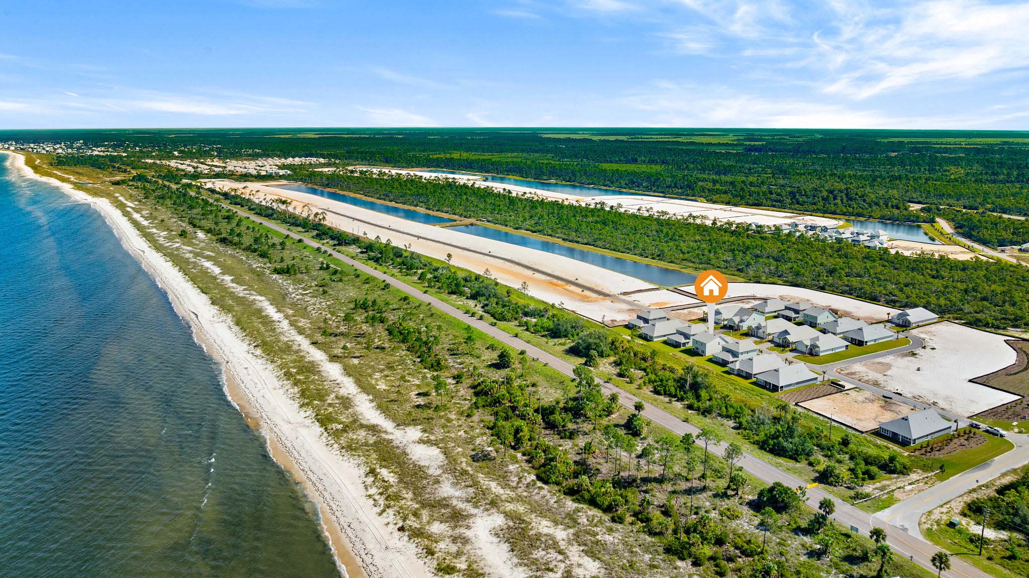 Aerial view of WindMark Beach.