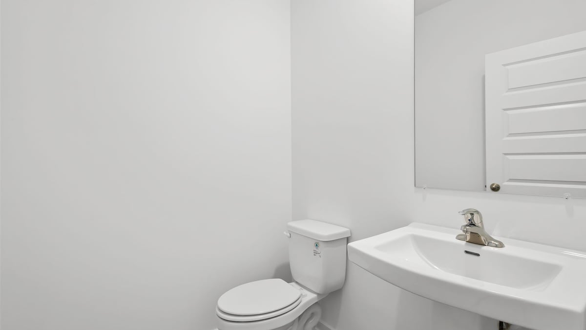 Powder room, one sink.