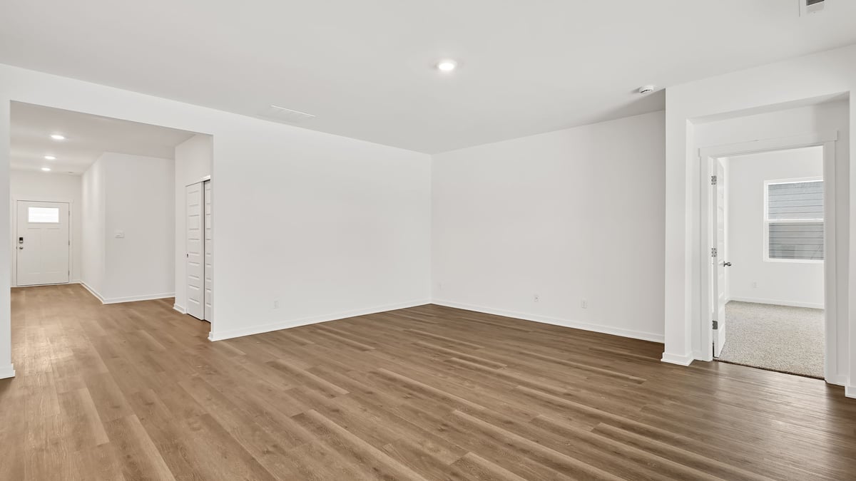 Living room area with greats amounts of space.