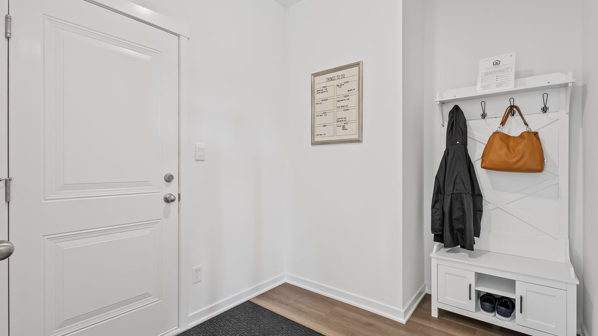 Hallway towards to garage door.