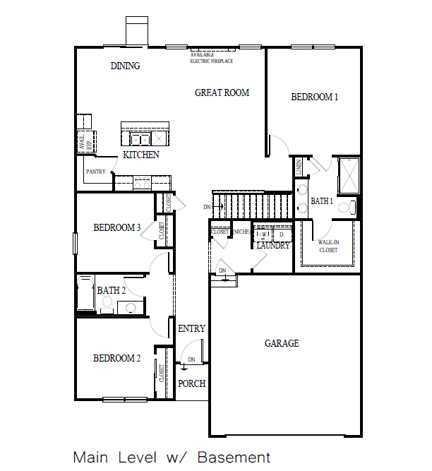 Harmony main level with basement