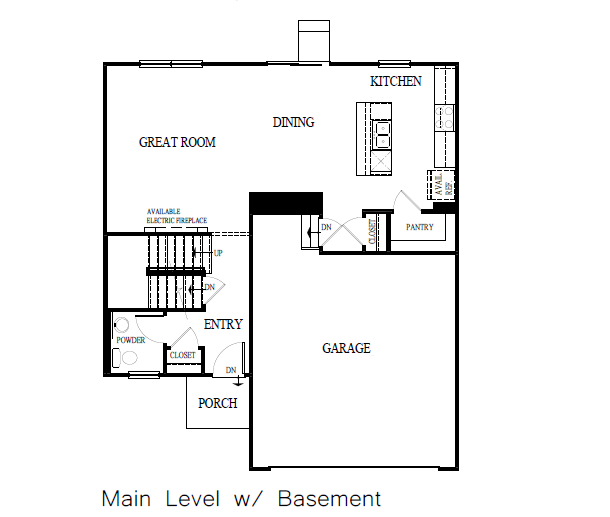 Sienna main level basement