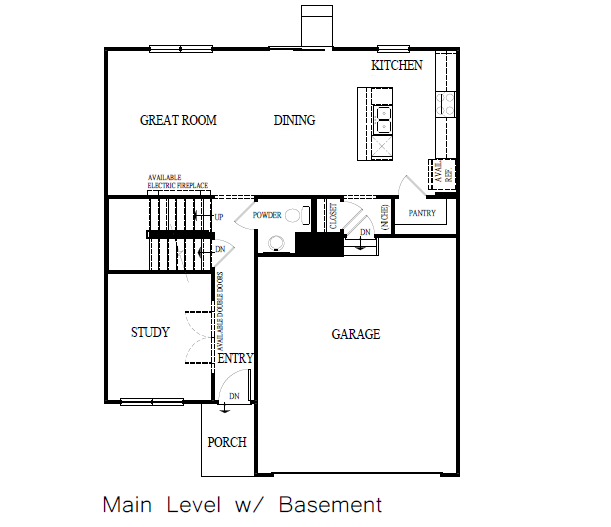 Bellamy main level with basement