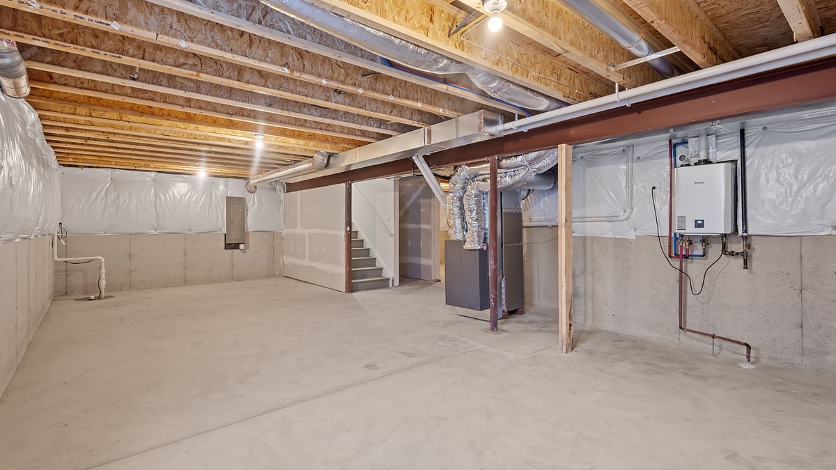 Basement with space.