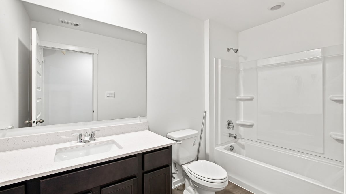Bathroom with tub.