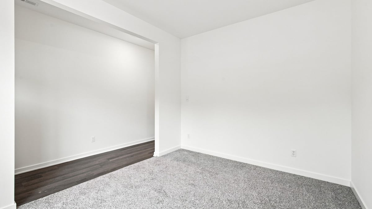Flex room with carpeted floors.