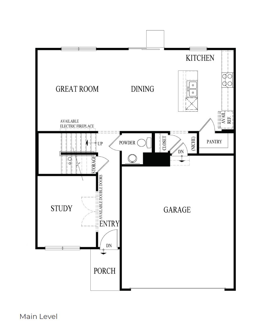 Bellamy first level- floor plan layout