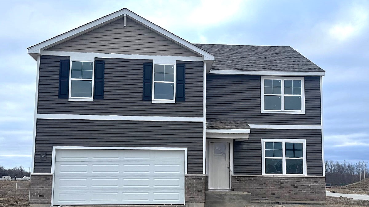 Exterior of two-story home.