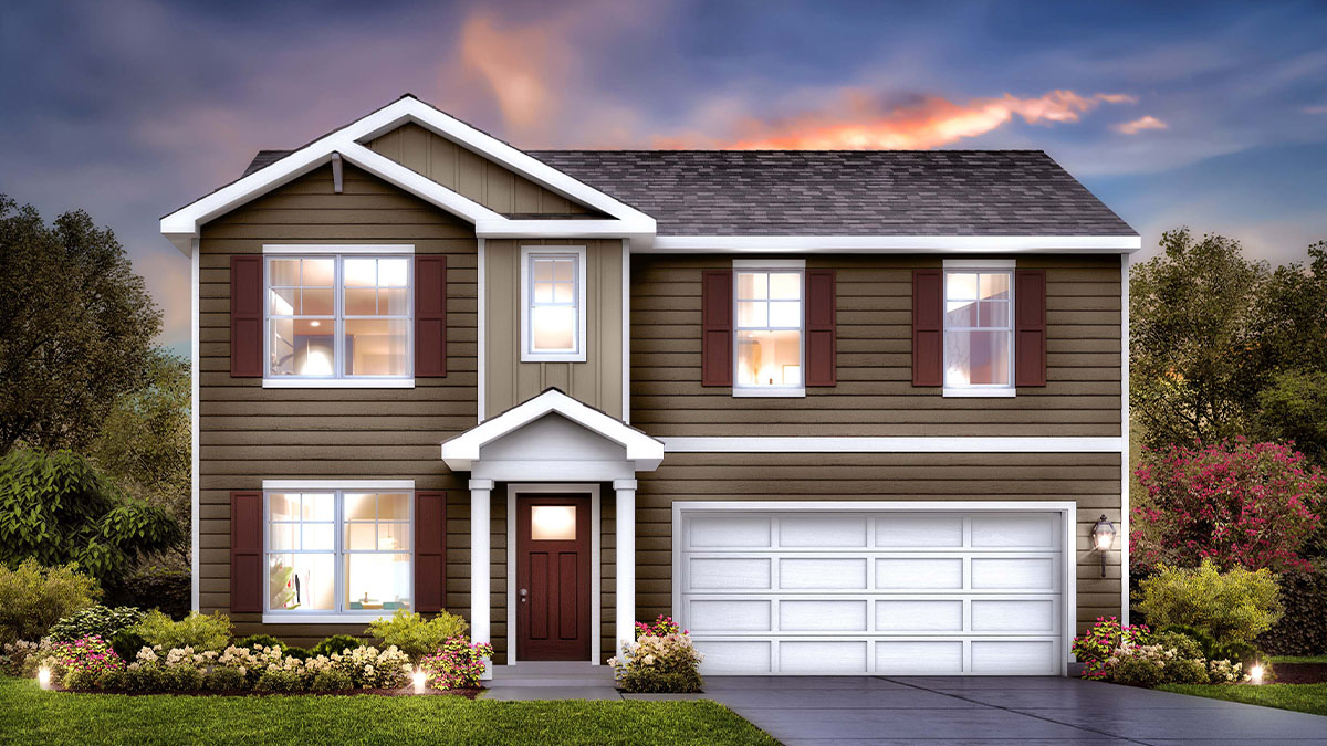 Exterior of two-story rendering.