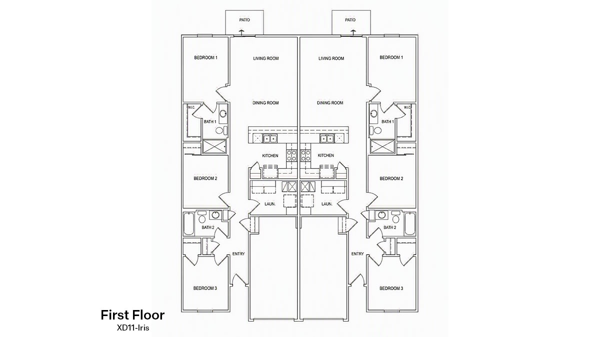 First level floorplan of Iris model.