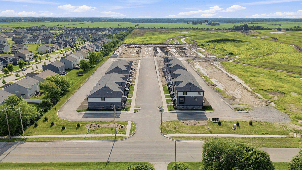 Drone photo of Wellspring at the Fountains Community.