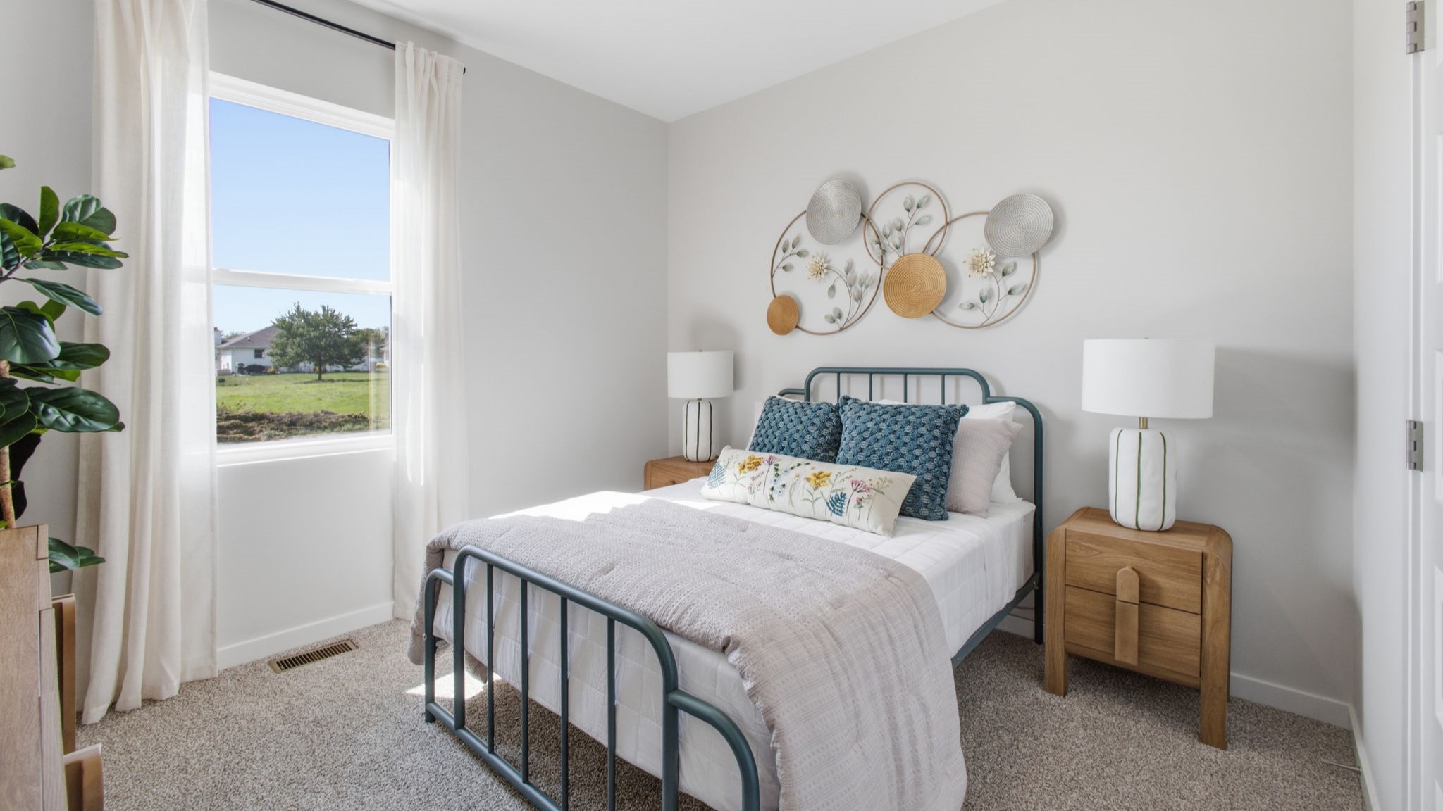 Bedroom with side window.