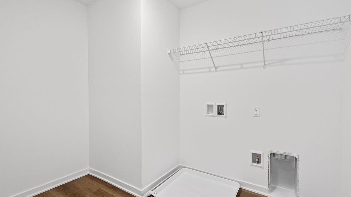 Laundry room and storage.