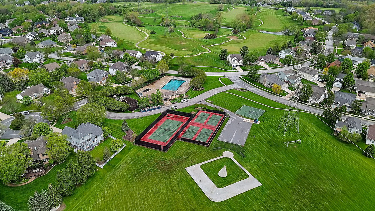 Aberdeen tennis courts and basketball courts.
