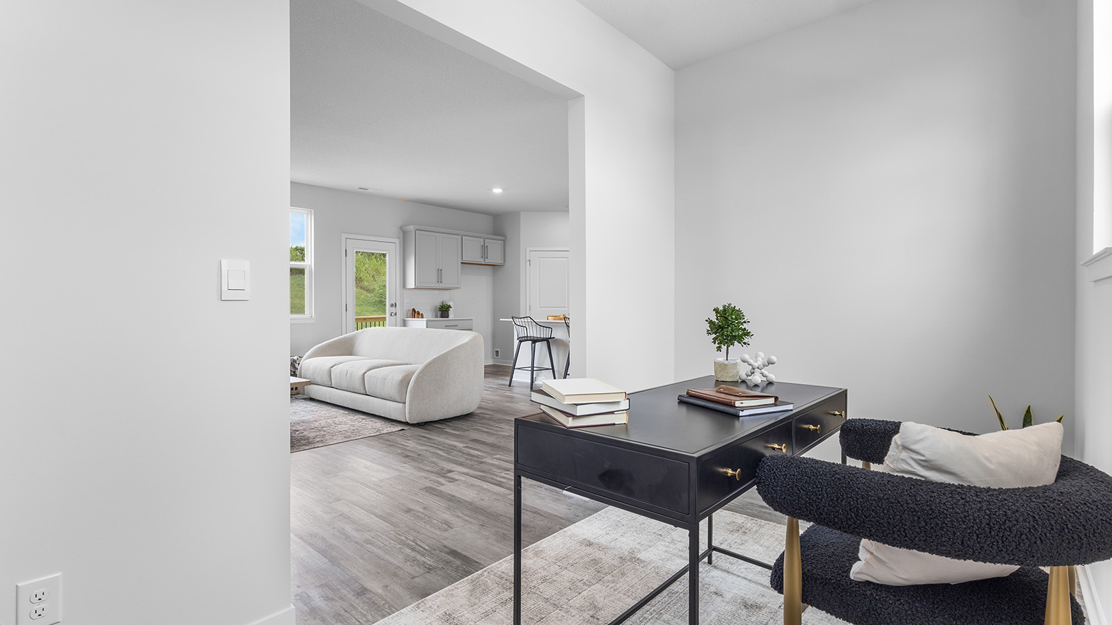 Flex or office space with large windows and French doors. New Homes in Kansas City, Missouri