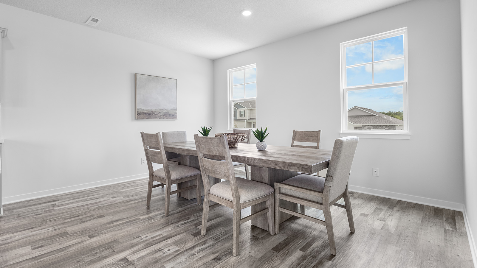 Dining area beside kitchen and living room. New Homes in Kansas City, Missouri